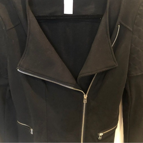 Candie’s Junior Black Moto Zip Cropped Jacket Size Medium - Picture 7 of 12
